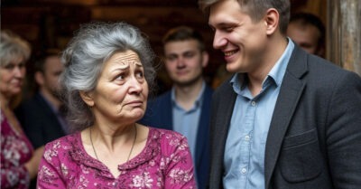 «Твоя мама — простая колхозница, а моя жена — дама из высшего общества!» — с усмешкой бросил муж, бросив презрительный взгляд на тёщу, которая стояла неподалёку на празднике.